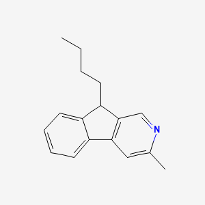 molecular formula C17H19N B11869755 9-Butyl-3-methyl-9H-indeno[2,1-C]pyridine CAS No. 88223-25-0