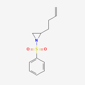 molecular formula C12H15NO2S B11869838 1-(Benzenesulfonyl)-2-(but-3-en-1-yl)aziridine CAS No. 62035-88-5