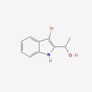 molecular formula C10H10BrNO B11869856 1-(3-Bromo-1H-indol-2-yl)ethanol 
