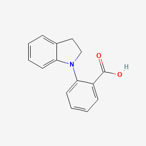 molecular formula C15H13NO2 B11869927 2-(Indolin-1-yl)benzoic acid CAS No. 72990-98-8