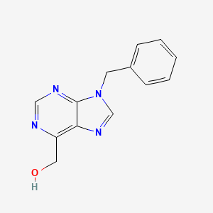 molecular formula C13H12N4O B11869930 9H-Purine-6-methanol, 9-(phenylmethyl)- CAS No. 629604-05-3
