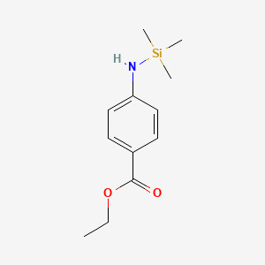 molecular formula C12H19NO2Si B11869931 Benzoic acid, 4-((trimethylsilyl)amino)-, ethyl ester CAS No. 59096-06-9