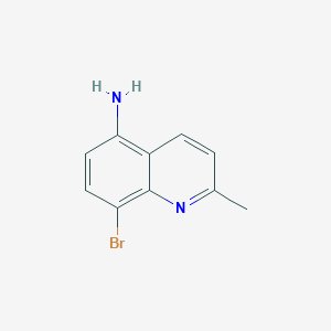 molecular formula C10H9BrN2 B11869944 8-Bromo-2-methylquinolin-5-amine 