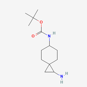 molecular formula C13H24N2O2 B11869976 tert-Butyl (1-aminospiro[2.5]octan-6-yl)carbamate 
