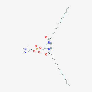 molecular formula C36H74N3O6P B011870 2,3-Bis(tetradecanoylamino)propyl 2-(trimethylazaniumyl)ethyl phosphate CAS No. 108861-07-0