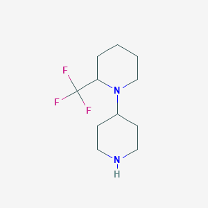 molecular formula C11H19F3N2 B11870007 1-(Piperidin-4-yl)-2-(trifluoromethyl)piperidine 