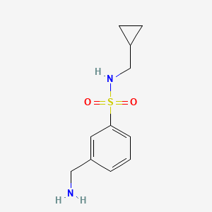 molecular formula C11H16N2O2S B11870056 3-(Aminomethyl)-N-(cyclopropylmethyl)benzenesulfonamide CAS No. 954563-81-6
