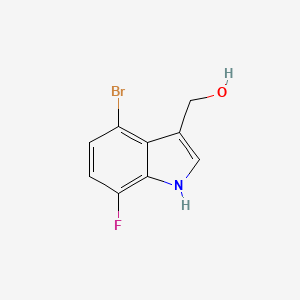 molecular formula C9H7BrFNO B11870072 (4-Bromo-7-fluoro-1H-indol-3-yl)methanol 