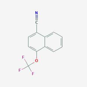 molecular formula C12H6F3NO B11870076 1-Cyano-4-(trifluoromethoxy)naphthalene 
