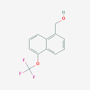 molecular formula C12H9F3O2 B11870113 1-(Trifluoromethoxy)naphthalene-5-methanol 
