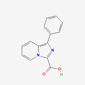 molecular formula C14H10N2O2 B11870130 1-Phenylimidazo[1,5-a]pyridine-3-carboxylic acid 