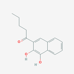 molecular formula C15H16O3 B11870156 1-Pentanone, 1-(3,4-dihydroxy-2-naphthalenyl)- CAS No. 61983-13-9