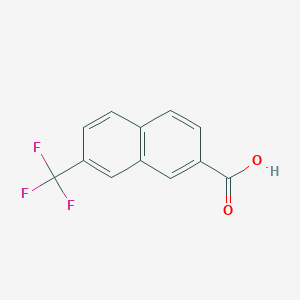 molecular formula C12H7F3O2 B11870163 7-(Trifluoromethyl)-2-naphthoic acid 