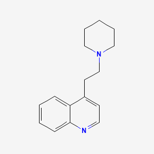 molecular formula C16H20N2 B11870207 Quinoline, 4-(2-(1-piperidinyl)ethyl)- CAS No. 18122-29-7