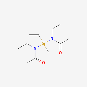 molecular formula C11H22N2O2Si B11870228 Acetamide, N,N'-(ethenylmethylsilylene)bis(N-ethyl- CAS No. 87855-59-2