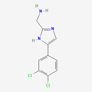 molecular formula C10H9Cl2N3 B11870238 (5-(3,4-Dichlorophenyl)-1H-imidazol-2-yl)methanamine 