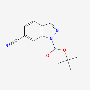 molecular formula C13H13N3O2 B11870257 tert-Butyl 6-cyano-1H-indazole-1-carboxylate 
