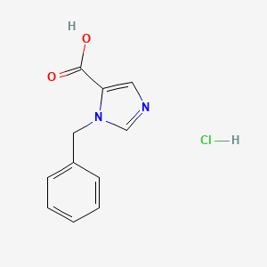 molecular formula C11H11ClN2O2 B11870263 1-Benzyl-1H-imidazole-5-carboxylic acid hydrochloride 