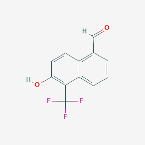 molecular formula C12H7F3O2 B11870268 6-Hydroxy-5-(trifluoromethyl)-1-naphthaldehyde 