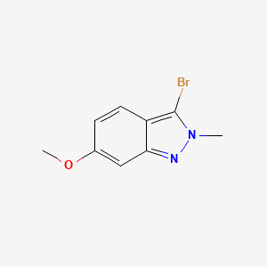 molecular formula C9H9BrN2O B11870273 3-Bromo-6-methoxy-2-methyl-2H-indazole 