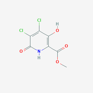 molecular formula C7H5Cl2NO4 B11870283 Methyl 4,5-dichloro-3-hydroxy-6-oxo-1,6-dihydropyridine-2-carboxylate 