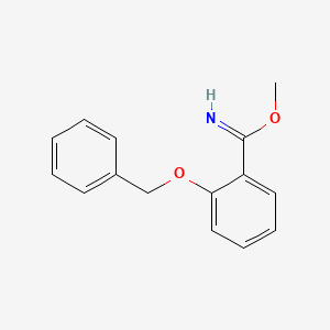 molecular formula C15H15NO2 B11870303 Methyl 2-(benzyloxy)benzimidate 