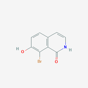 molecular formula C9H6BrNO2 B11870322 8-Bromo-7-hydroxyisoquinolin-1(2H)-one 