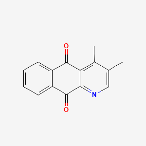 molecular formula C15H11NO2 B11870341 3,4-Dimethylbenzo[g]quinoline-5,10-dione CAS No. 161237-39-4