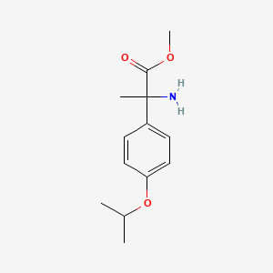 molecular formula C13H19NO3 B11870396 Methyl 2-amino-2-(4-isopropoxyphenyl)propanoate CAS No. 1183295-64-8