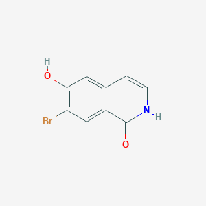 molecular formula C9H6BrNO2 B11870405 7-Bromo-6-hydroxyisoquinolin-1(2H)-one 