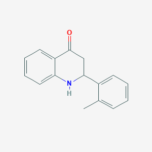 molecular formula C16H15NO B11870417 2-(o-Tolyl)-2,3-dihydroquinolin-4(1H)-one 