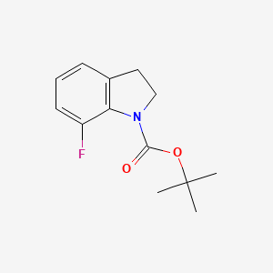 molecular formula C13H16FNO2 B11870439 tert-Butyl 7-fluoroindoline-1-carboxylate 