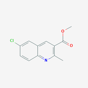 molecular formula C12H10ClNO2 B11870450 Methyl 6-chloro-2-methylquinoline-3-carboxylate CAS No. 185501-93-3