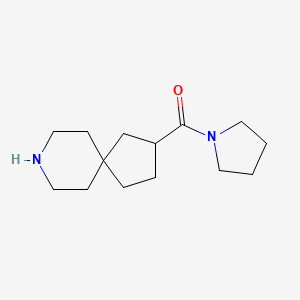molecular formula C14H24N2O B11870494 Pyrrolidin-1-yl(8-azaspiro[4.5]decan-2-yl)methanone 