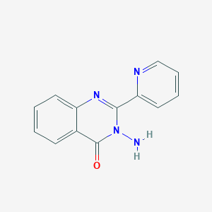molecular formula C13H10N4O B11870527 3-Amino-2-(pyridin-2-YL)quinazolin-4(3H)-one 