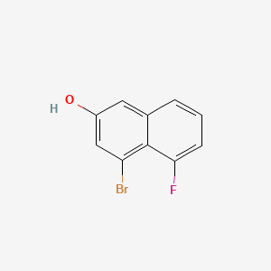 molecular formula C10H6BrFO B11870556 4-Bromo-5-fluoronaphthalen-2-ol 