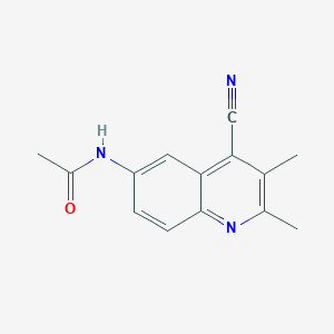 molecular formula C14H13N3O B11870560 N-(4-cyano-2,3-dimethylquinolin-6-yl)acetamide CAS No. 855165-86-5