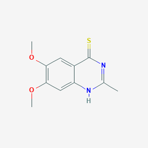 molecular formula C11H12N2O2S B11870583 6,7-Dimethoxy-2-methylquinazoline-4(1H)-thione CAS No. 66299-70-5