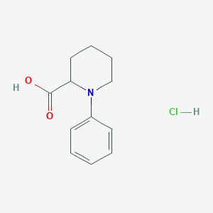 molecular formula C12H16ClNO2 B11870597 1-Phenylpiperidine-2-carboxylic acid hydrochloride 