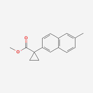 molecular formula C16H16O2 B11870617 Methyl 1-(6-methylnaphthalen-2-yl)cyclopropane-1-carboxylate CAS No. 61508-73-4