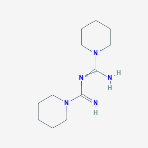 molecular formula C12H23N5 B11870703 N''-(Piperidine-1-carboximidoyl)piperidine-1-carboximidamide 