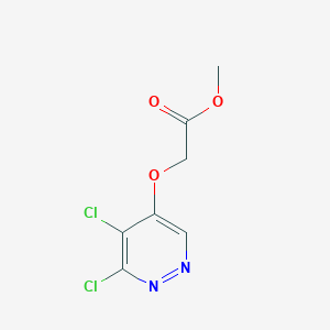molecular formula C7H6Cl2N2O3 B11870717 Methyl 2-((5,6-dichloropyridazin-4-yl)oxy)acetate CAS No. 1346698-23-4