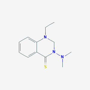molecular formula C12H17N3S B11870789 3-(Dimethylamino)-1-ethyl-2,3-dihydroquinazoline-4(1H)-thione CAS No. 90070-37-4