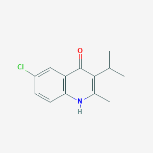 molecular formula C13H14ClNO B11870804 6-Chloro-3-isopropyl-2-methylquinolin-4-ol 