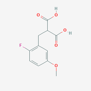 molecular formula C11H11FO5 B11870811 2-(2-Fluoro-5-methoxybenzyl)malonic acid 
