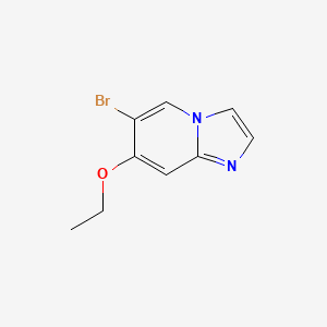 molecular formula C9H9BrN2O B11870858 6-Bromo-7-ethoxyimidazo[1,2-a]pyridine 