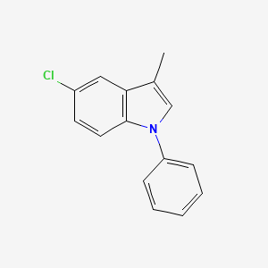 molecular formula C15H12ClN B11870875 5-Chloro-3-methyl-1-phenyl-1H-indole CAS No. 918163-12-9