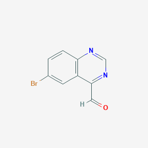 molecular formula C9H5BrN2O B11870964 6-Bromoquinazoline-4-carbaldehyde CAS No. 1260765-19-2