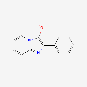 molecular formula C15H14N2O B11870972 3-Methoxy-8-methyl-2-phenylimidazo[1,2-a]pyridine CAS No. 89193-00-0