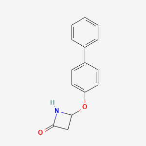 molecular formula C15H13NO2 B11870991 4-(4-Phenylphenoxy)azetidin-2-one CAS No. 119005-15-1